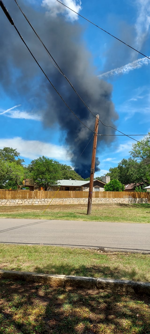 Huge fire somewhere on 281 and 1604.