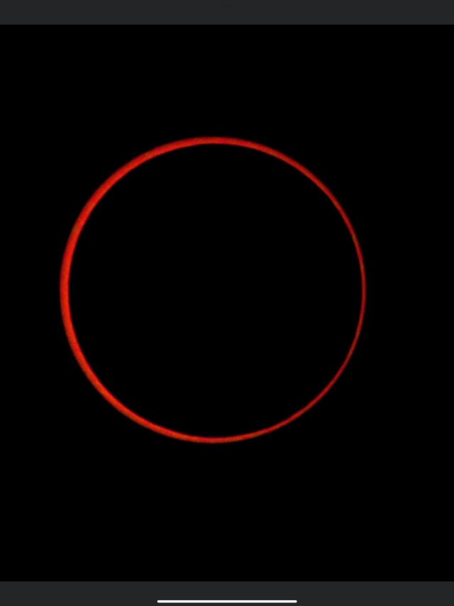 Annular Solar Eclipse 2023. Taken 6 miles west of Hunt, Tx.