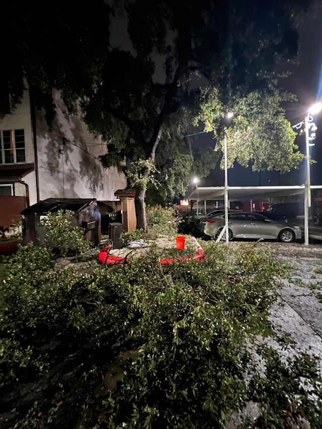 damage after. 3 mins away from hero’s stadium. 