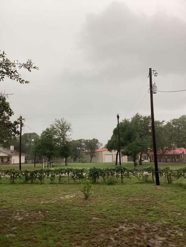 Raining steadily here.