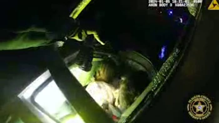 VIDEO: Mother, child rescued from partially submerged vehicle in Flagler County