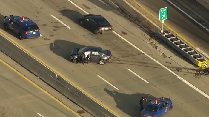 Video captures moments before car splits in half, critically injuring  driver 