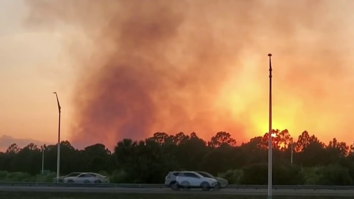 Crews battle brush fire in Brevard County