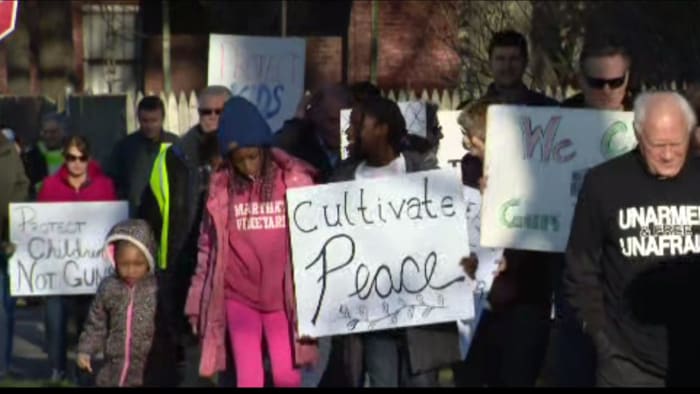 Church community rallies to end gun violence on Detroit’s west side