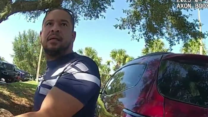 Bodycam video shows police confront road-rage suspect at Forest City Elementary School