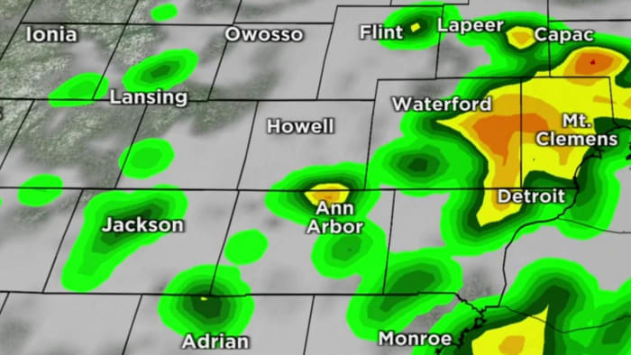 Live radar: Tracking SE Michigan rain, storms on April 24, 2022