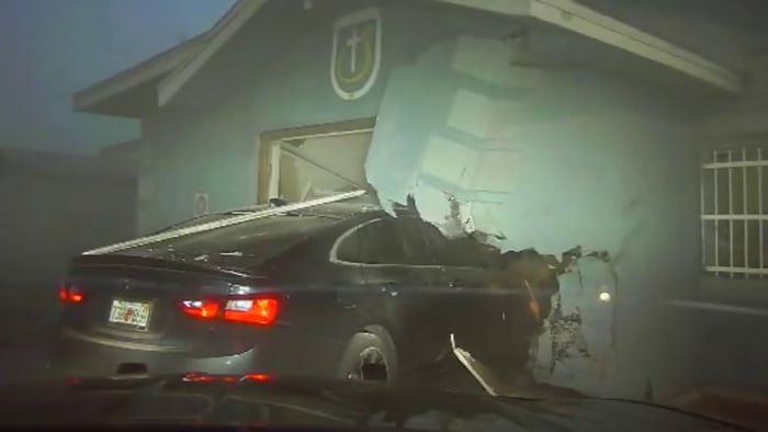 VIDEO: Impaired, wrong-way driver crashes into Florida church, troopers say