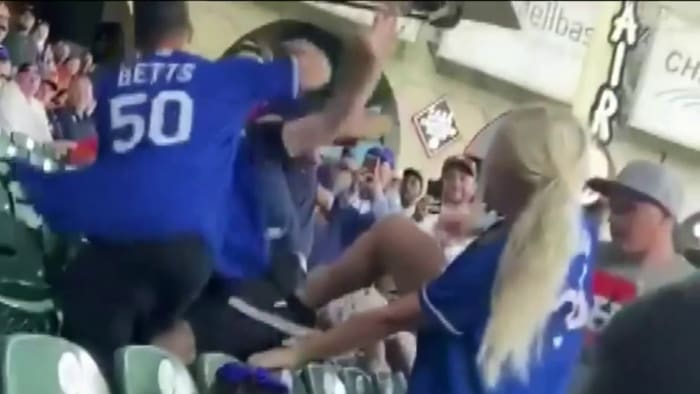 Los Angeles Dodgers fans trade punches and fight among themselves at MLB  All Star