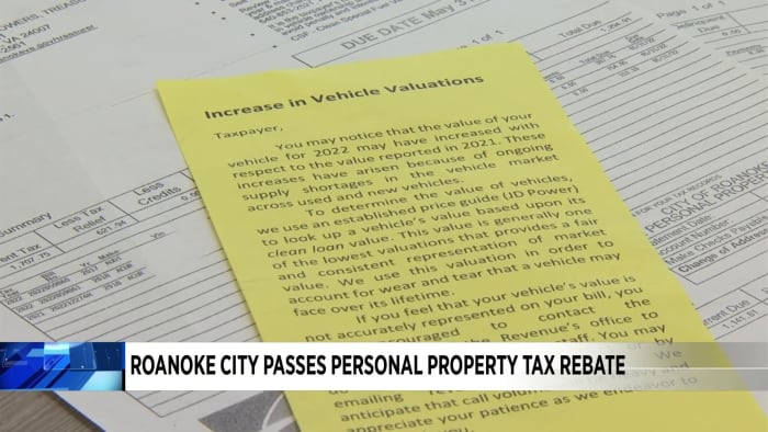 Roanoke City Personal Property Tax Rebate