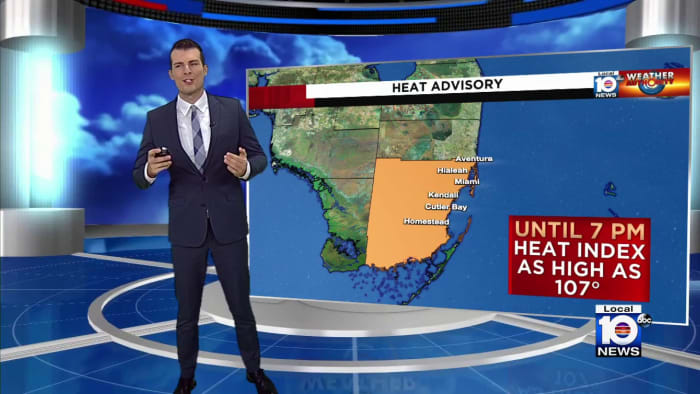 Heat Advisory issued for Miami-Dade County through 7 p.m.