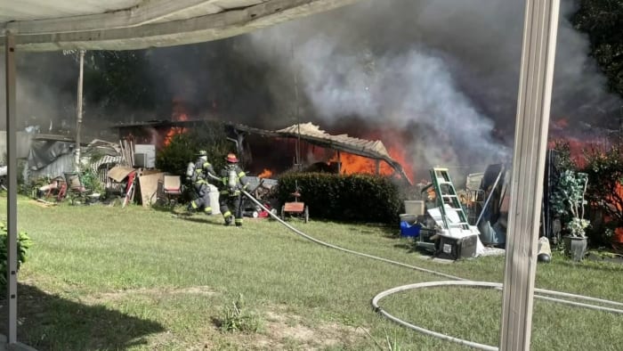 Marion County mobile home destroyed in fire
