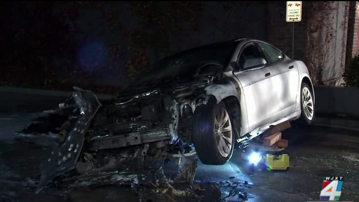 Electric cars introduce new potential hazards in an accident