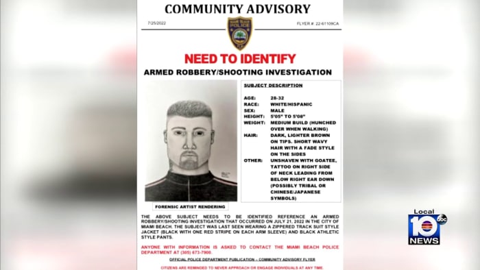 Miami Beach police seek suspect who robbed, shot man on apartment steps, taking just 