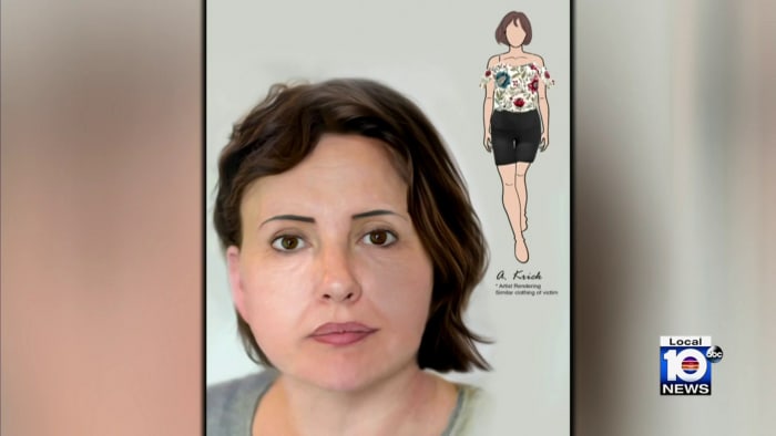 Police Release Renderings Of Woman Whose Body Was Found In 3 Suitcases Off Delray Beach 