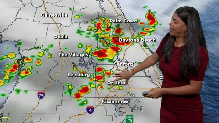 Scattered storms bring rain to parts of Central Florida