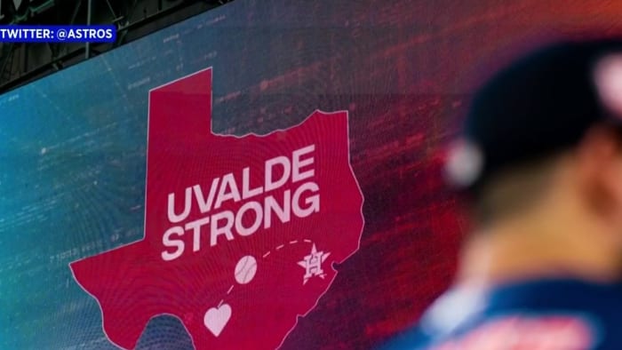 Uvalde families, community leaders enjoy Astros game which honored victims honored at Minute Maid Park