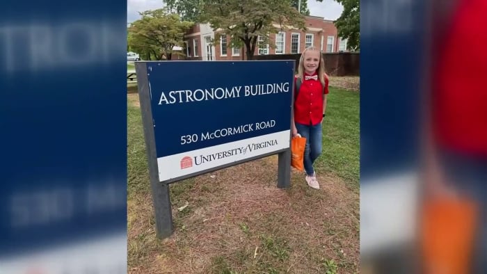 Wise beyond her years: 10-year-old earning college credits at the University of Virginia
