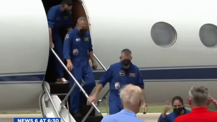 Astronauts arrive at Space Coast ahead of Crew-7 launch