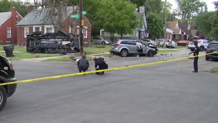 Mother, 4 children injured in violent crash involving stolen truck on Detroit’s east side