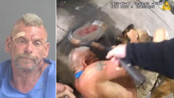VIDEO Daytona Beach officer uses tennis racket against suspect beating dog VIDEO Daytona Beach officer uses tennis racket against suspect beating dog