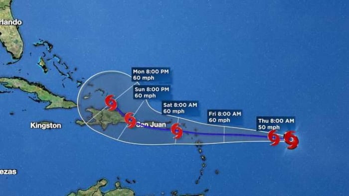 Depression strengthens to Tropical Storm Fiona in Atlantic