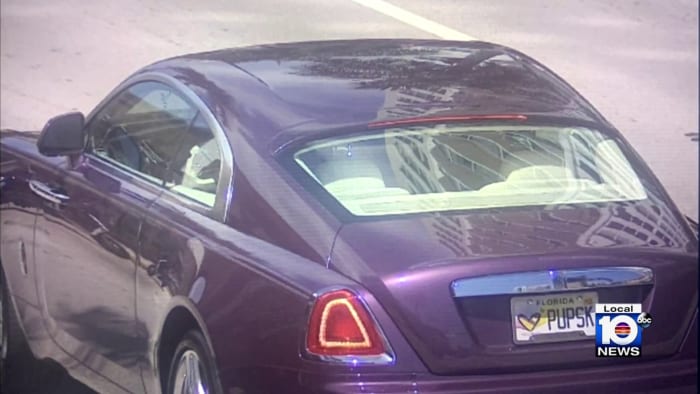 Purple Rolls-Royce owner uses an aerial banner to offer reward after it was stolen in North Miami