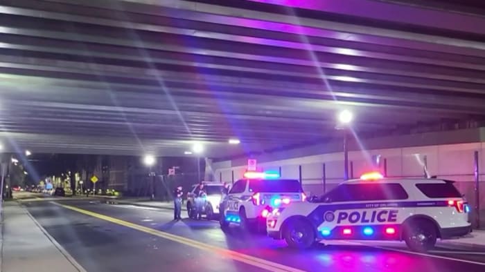Manhunt underway after man opens fire on Orlando police officers