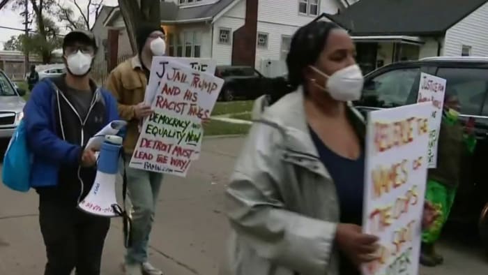 Activist march for Porter Burks, who was killed by Detroit police during a mental health check