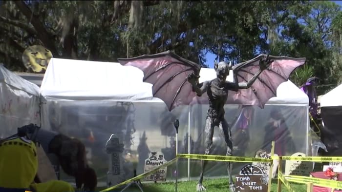 Large Halloween display at Melbourne Village house attracts neighbors for 30 years
