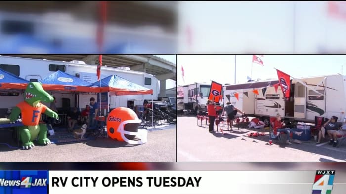 Florida-Georgia rivalry revs up with opening of RV City on Tuesday