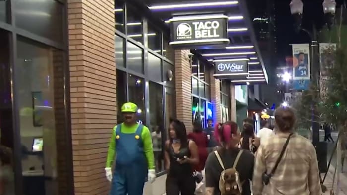 Law enforcement shows presence for downtown Orlando Halloween crowds