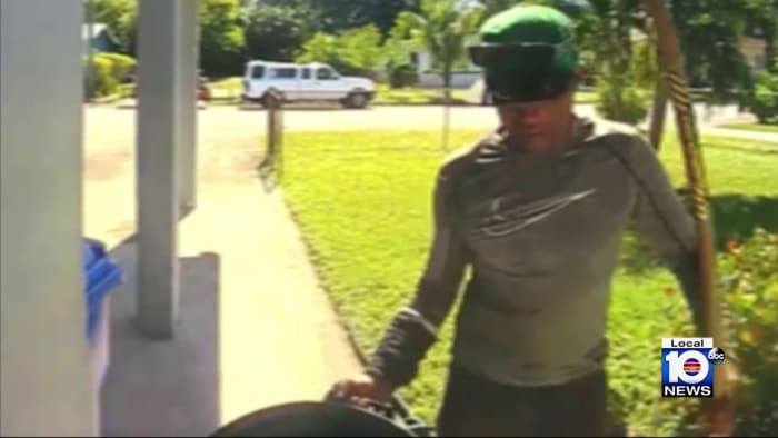 Fort Lauderdale porch pirate steals from home while dressed as lawn worker - Vimarsana News