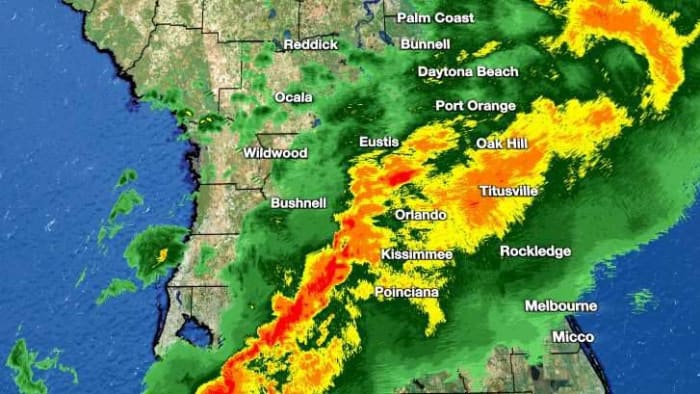 LIVE RADAR: Storms roll through Central Florida as cool front passes