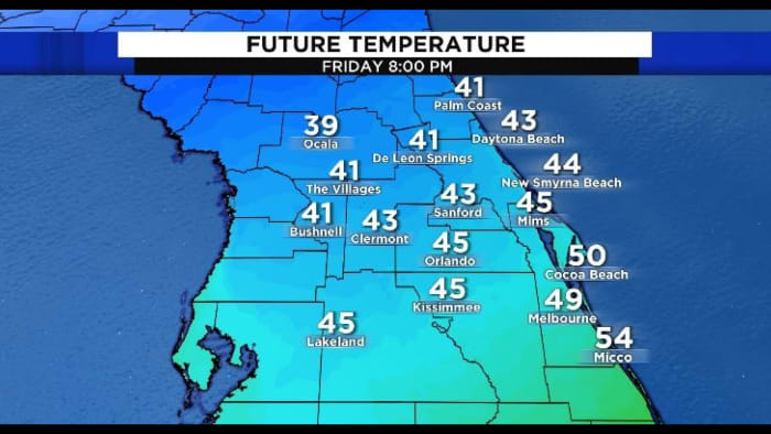 TIMELINE: Here’s when the bitter cold arrives in Central Florida