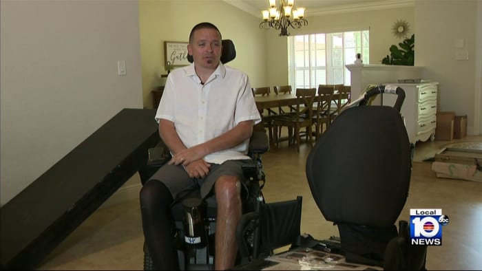 Weeks after airline lost it, Hollywood firefighter gets special wheelchair back