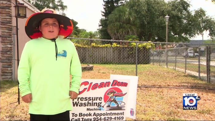 Cleaning machine: Boy starts business in Cooper City to keep his neighborhood beautiful