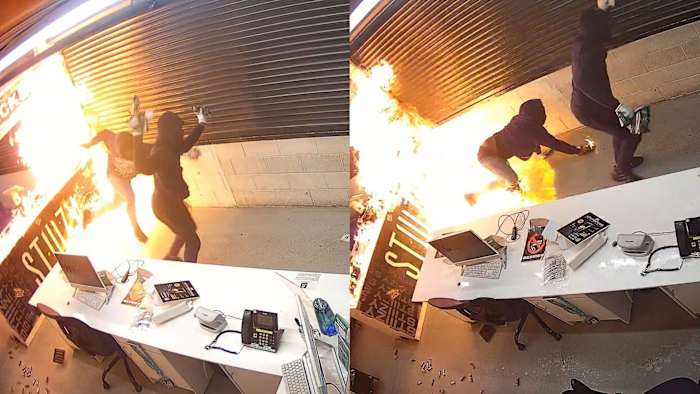 clickondetroit.com - Lauren Kostiuk - 'Amateur hour': Arson suspects set themselves on fire trying to torch Monroe cannabis shop