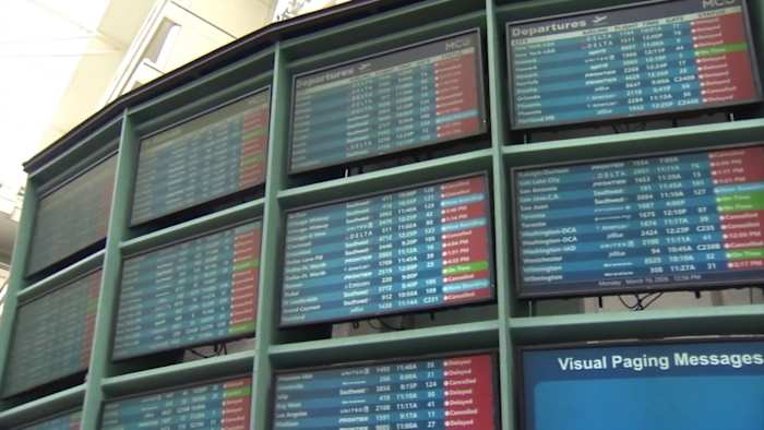 Red boards at MCO: Weather delays,  cancellations frustrate Orlando International Airport travelers
