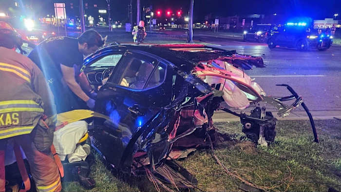 ‘Thank you, God’: Sterling Heights teen walks away from crash that split her car in two