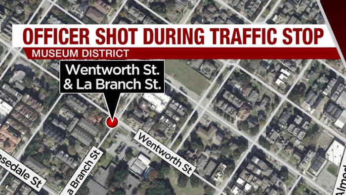METRO officer grazed in shooting during traffic stop in Museum Park, suspect in custody