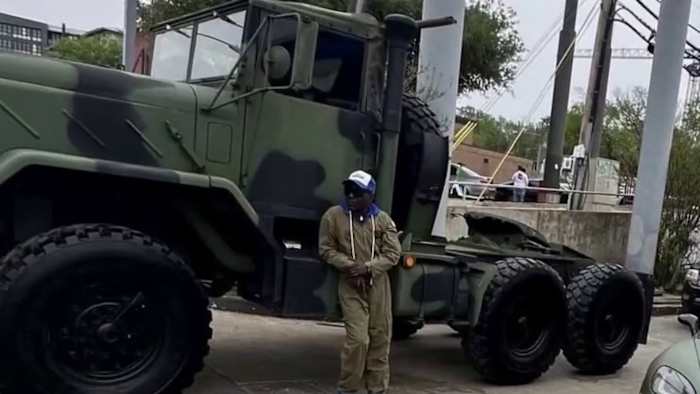 Owner of stolen military-style truck in hour-long chase says vehicle was meant to help people without power