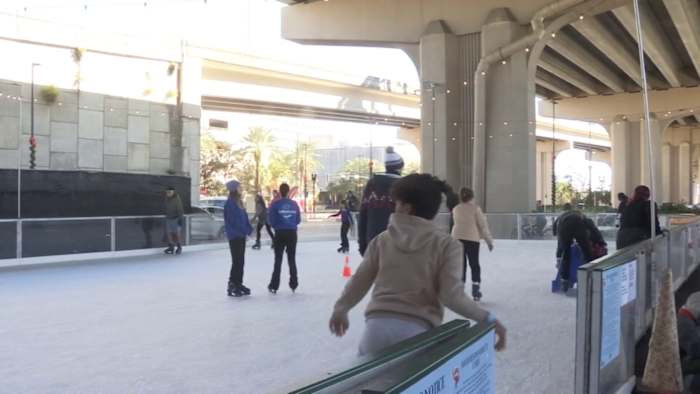 Jacksonville’s first-ever outdoor ice skating rink officially opens downtown for the holiday season