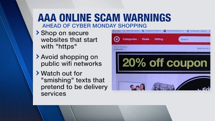 AAA warns shoppers of online scams this Cyber Monday