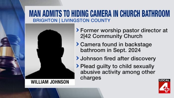 Former pastor admits to hiding camera in Brighton church bathroom