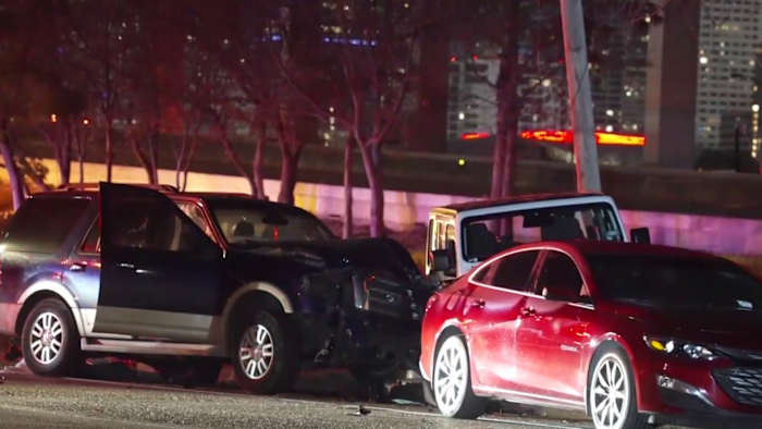 Suspect drunk driver arrested after hitting, killing woman and crashing into 5 vehicles in downtown Houston