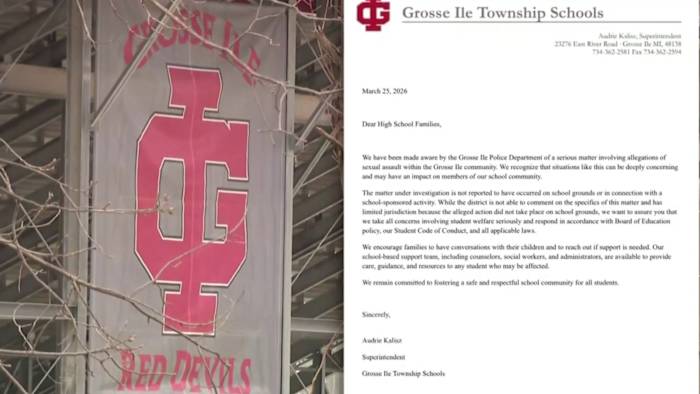 Grosse Ile sexual assault investigation underway, suspects identified, no arrests made