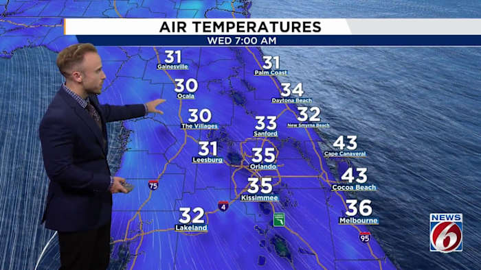 Bundle up for your New Year’s Eve plans as strong punch of cold heading for Central Florida