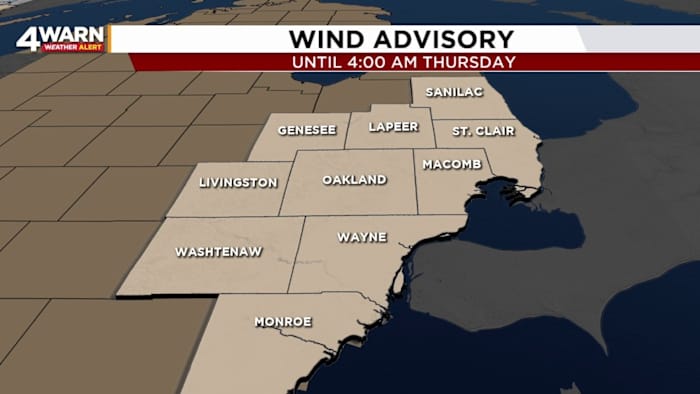 底特律都会区预计有风警告、气温下降、阵雪 – 须知