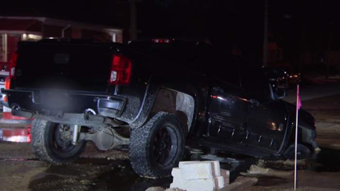 Driver narrowly escapes injury after sinkhole swallows truck on Detroit’s west side