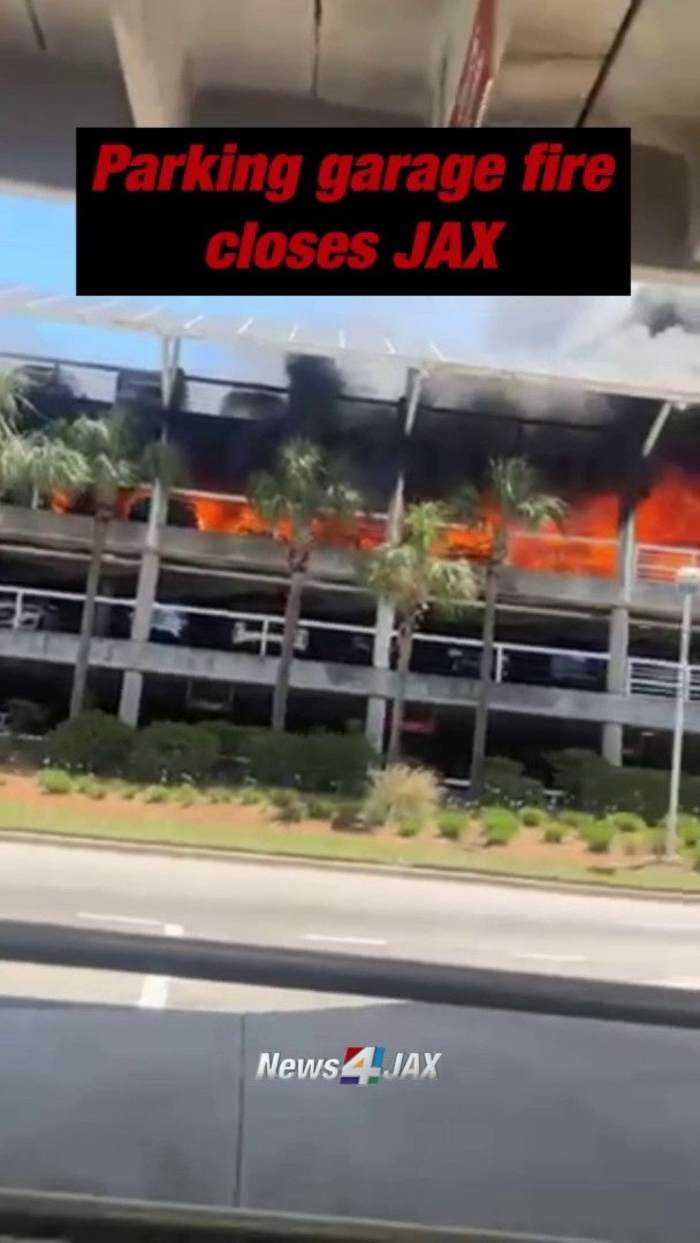 Fire at Jacksonville Airport Parking Garage Shuts Flights, Closes Airport